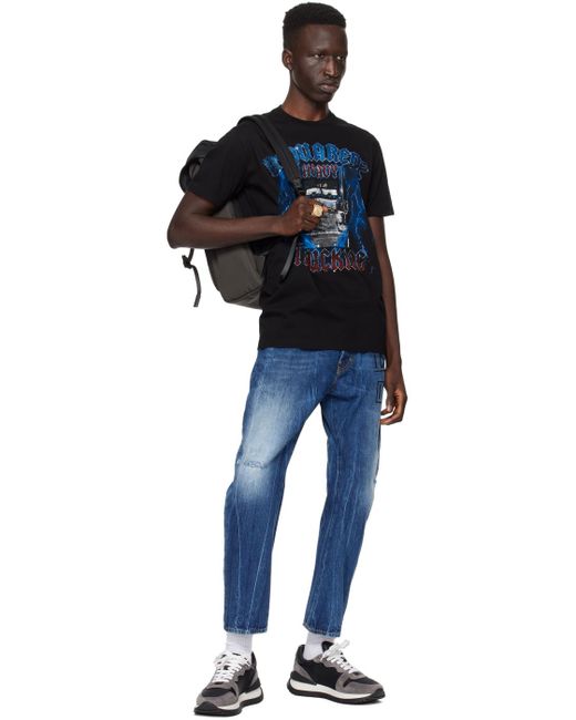 DSquared² Black & Gray Urban Backpack for men