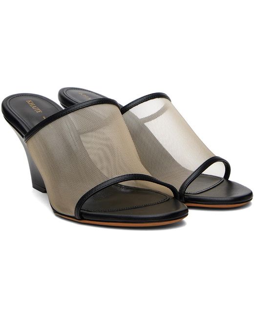 Khaite Black 'The Marion' Wedge Sandals
