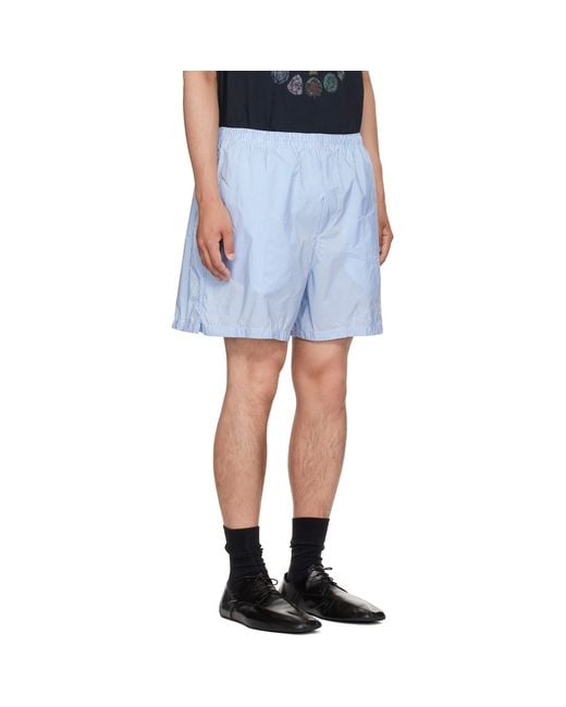 Balenciaga Blue Technical Stripes Boxer Shorts for men