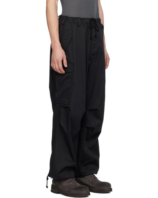 Pantalon Cargo Noir En Sergé Y's for men pour homme en coloris Black