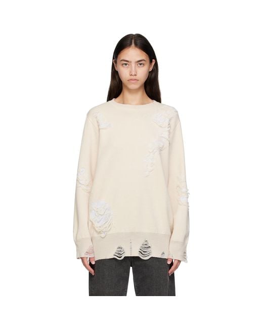 MM6 by Maison Margiela Black Off- Double-Faced Sweater