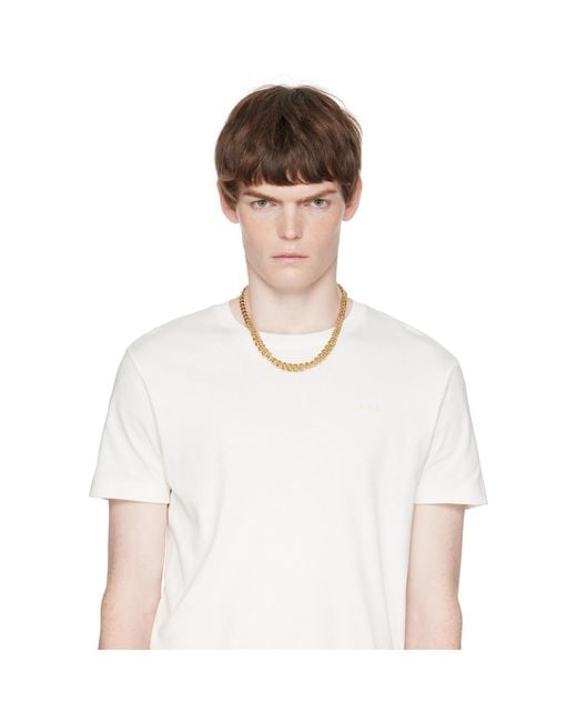 A.P.C. Metallic Minimal Maxi Necklace for men