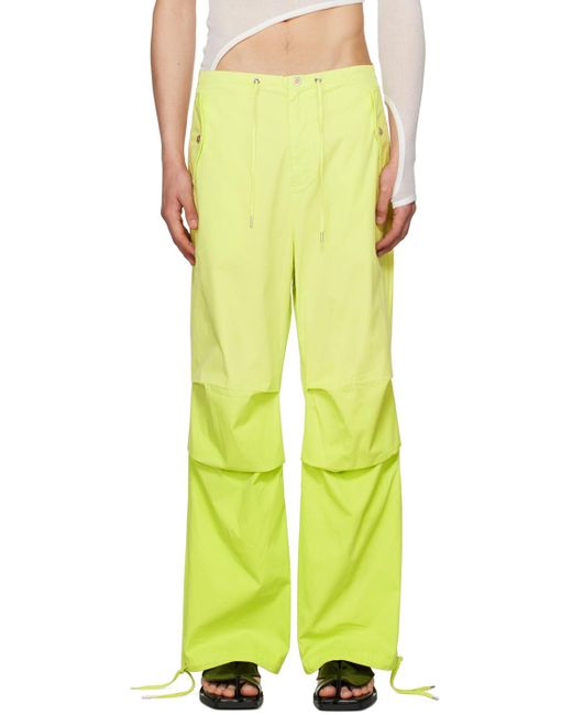 Dion Lee Yellow Sunfade Trousers for men
