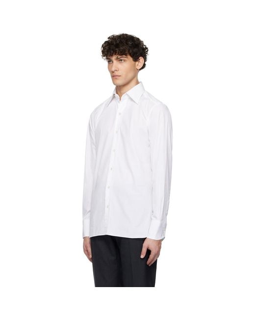 Tom Ford White Poplin Slim Fit Shirt for men