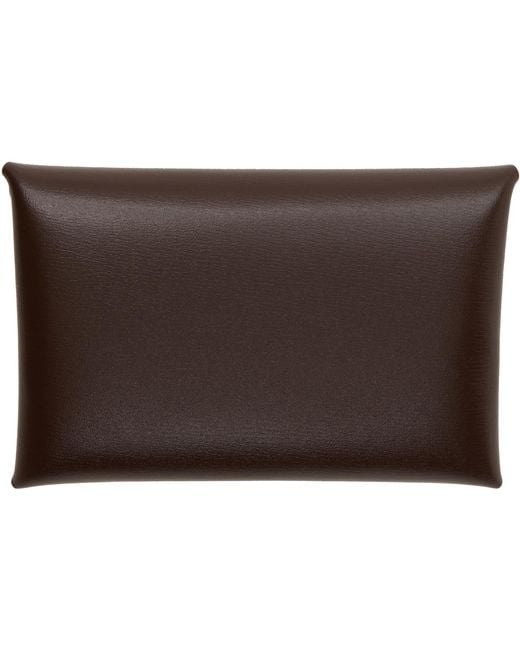 Jil Sander Brown Folded Coin Pouch