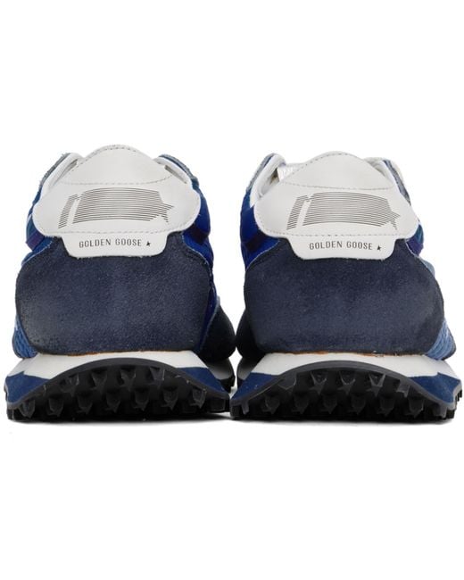 Golden Goose Deluxe Brand Blue Marathon Sneakers for men