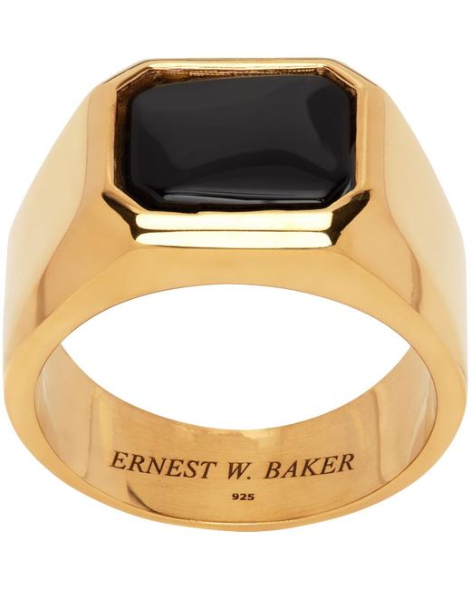 Ernest W. Baker Metallic Ring for men