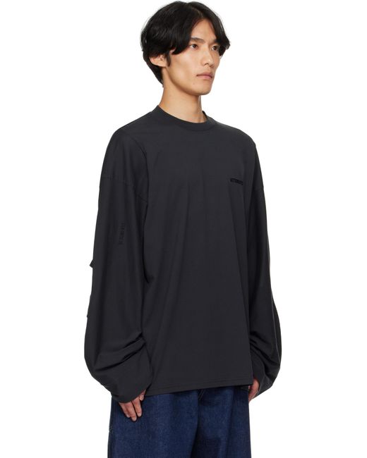 Vetements Blue Logo Cut-Up Longsleeve T-Shirt for men
