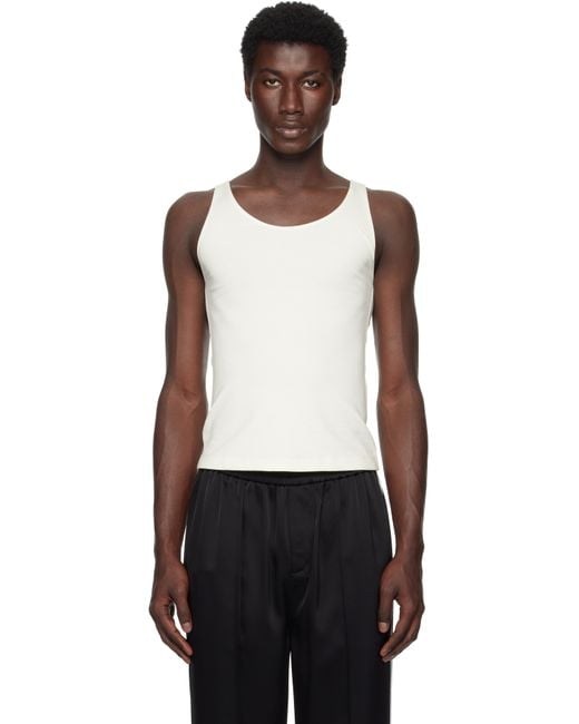 Peter Do Black Off- Han Open Back Tank Top for men