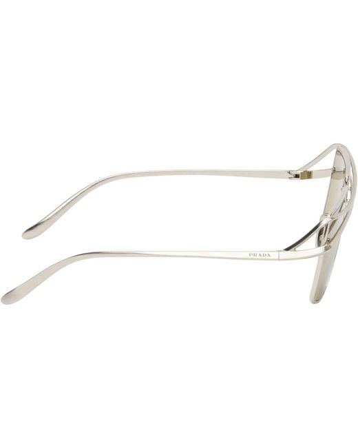 Prada Black Square Metal Sunglasses