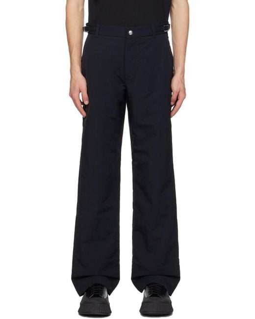 Jacquemus Black Twill Workwear Trousers for men