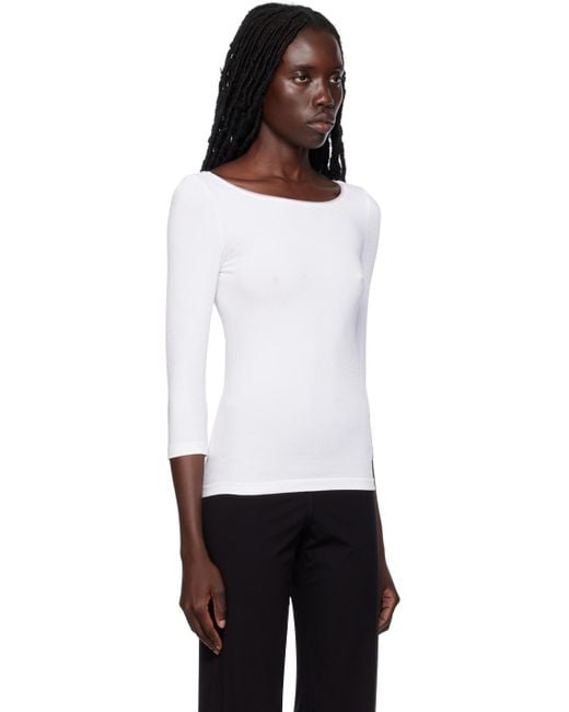 Wolford Black White Cordoba Long Sleeve T-shirt