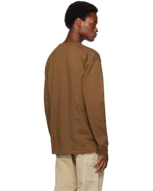 T-shirt à manches longues chase brun Carhartt pour homme en coloris Brown