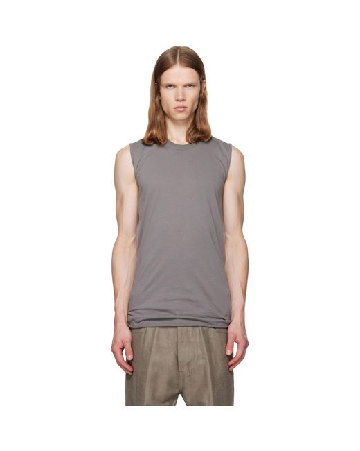 Rick Owens Gray Tower Basic Sl Tank Top for men
