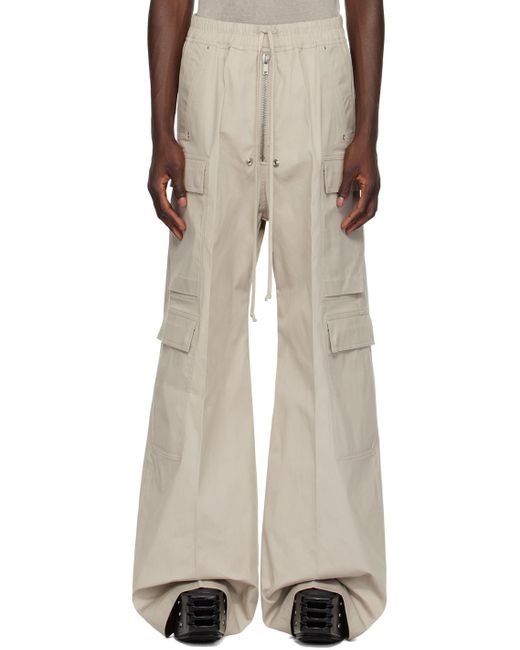Rick Owens Natural Off-white Cargobelas Cargo Pants for men