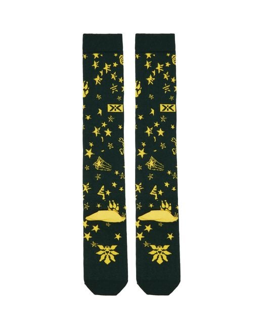 Chopova Lowena Green Varsity Long Socks