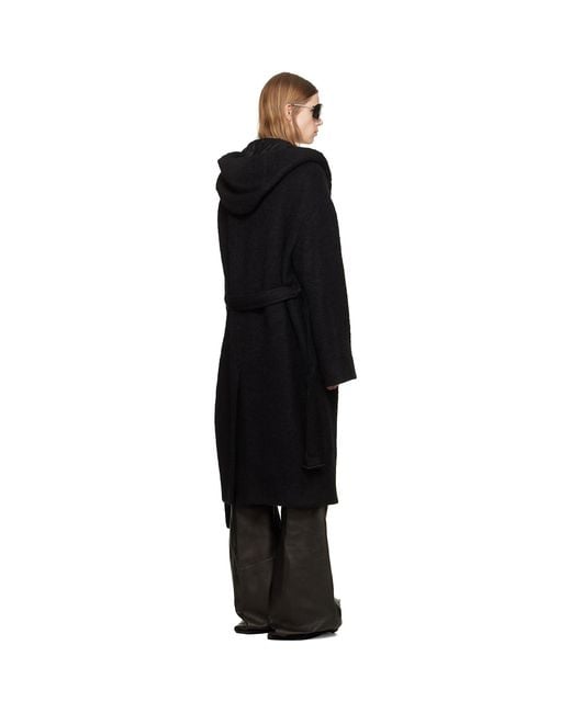 Rick Owens Black Tower Coat for men