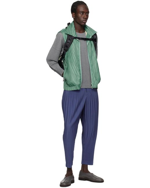 Bao Bao Issey Miyake Green & Gray Liner Reflector Backpack for men