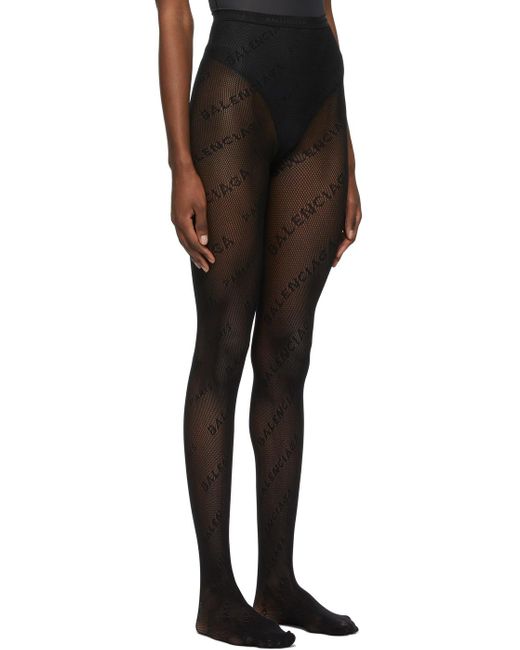 Balenciaga Synthetic Mesh Logo Tights 