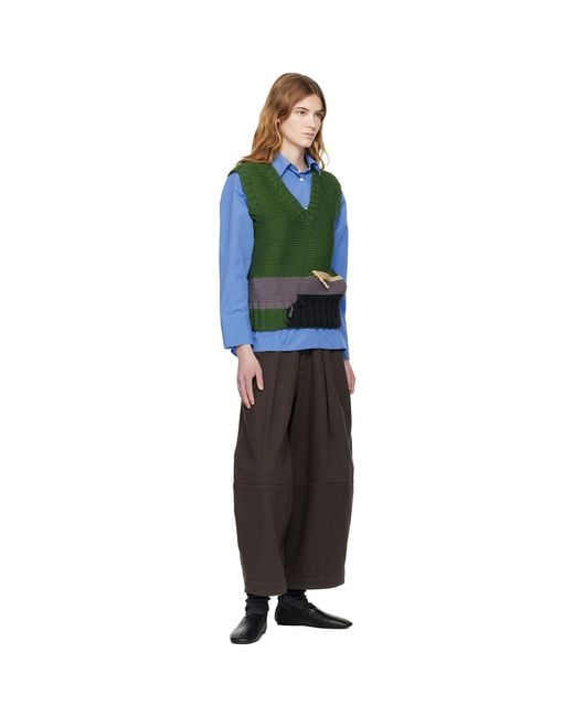YMC Green Heidi Sweater Vest
