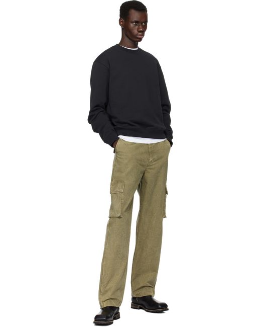 John Elliott Black Beach Crew 2 Sweatshirt for men