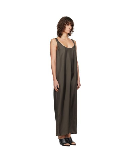Rohe Black Silk Scoop-Neck Maxi Dress