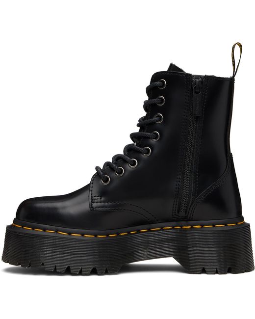 Dr. Martens Black Jadon Boot Smooth Leather Platform Boots