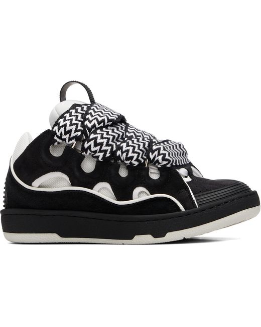 Lanvin Black Bicolor Curb Sneakers