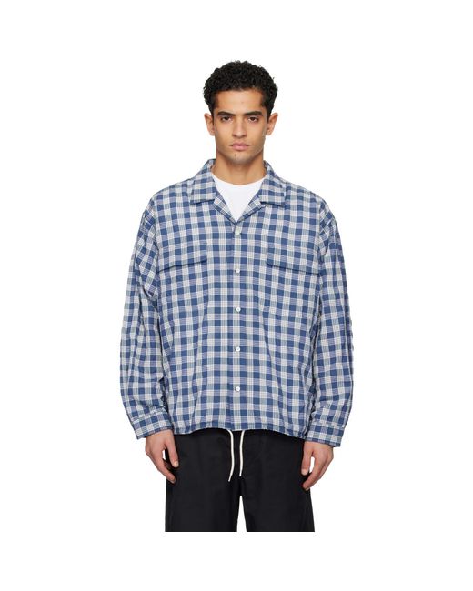 Nanamica Blue Ooal Palaka Check Shirt for men