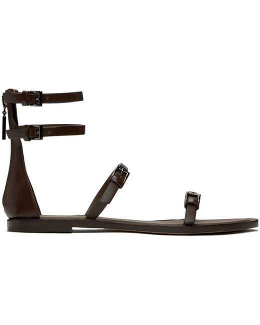 Max Mara Black Evegflat Sandals