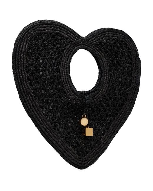 Jacquemus Black 'Le Spiaggia Coeur' Tote