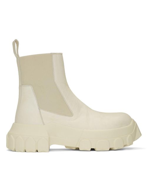 Rick Owens Leather Off-white Bozo Tractor Beetle Boots | Lyst Canada