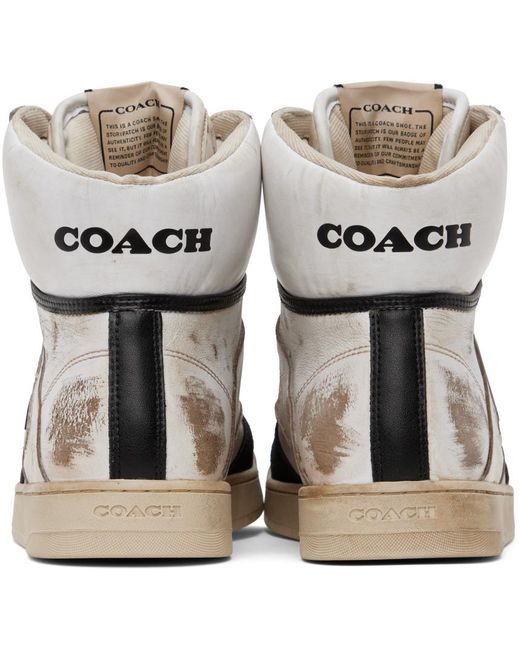 COACH Multicolor Distressed High Top Sneaker for men