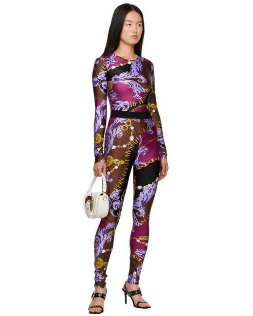 Versace Multicolor Couture Chain Couture Bodysuit