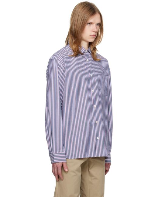 A.P.C. Purple . Blue Malo Shirt for men