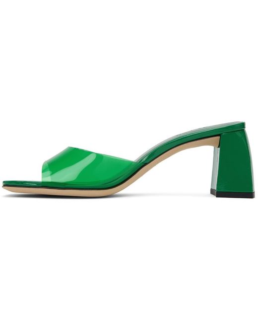 By Far Green Romy Heeled Sandals