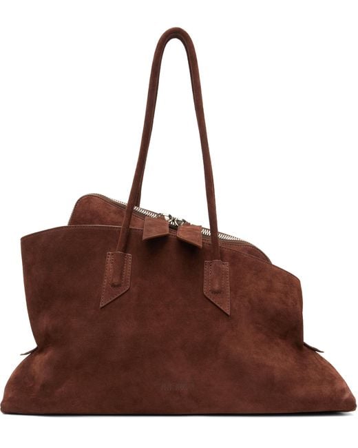 The Attico Brown Tan 'La Passeggiata' Medium Top Handle Bag