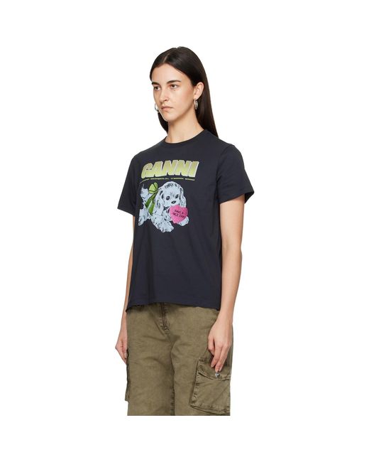 Ganni Multicolor Puppy T-Shirt