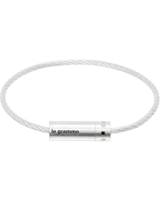 Le Gramme Black Cable 'Le 7G' Bracelet for men