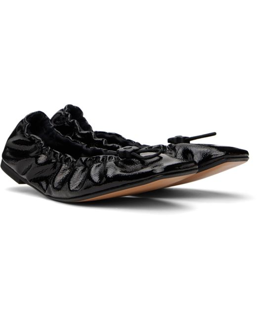 CECILIE BAHNSEN Black Orbella Ballerina Flats