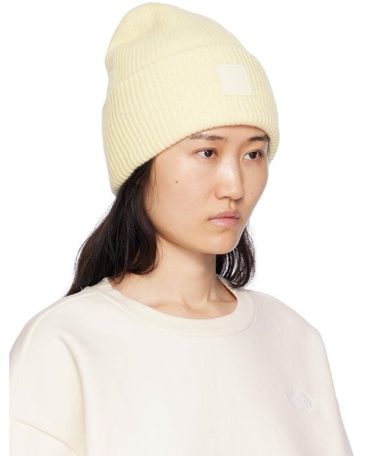 The North Face Natural White Patch Beanie