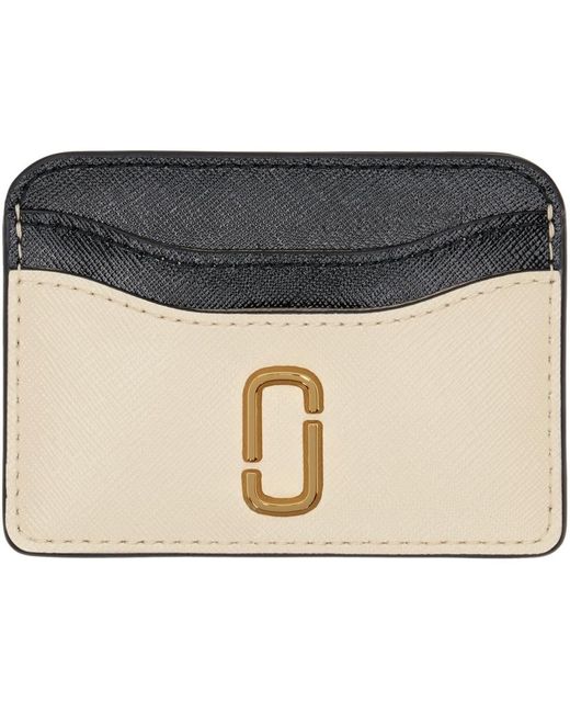 Marc Jacobs Black & Off-white 'the Snapshot' Card Holder