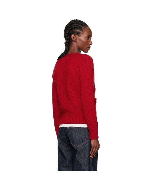 Bally Red Wool Cardigan