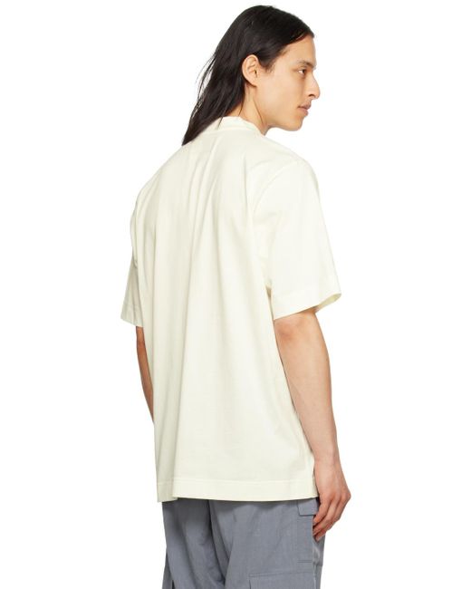 Y-3 Off-white Half-zip T-shirt for men