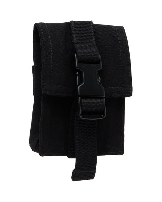 Rick Owens Black 'suicide' Edition Temple Cigarette Pocket Pouch for men
