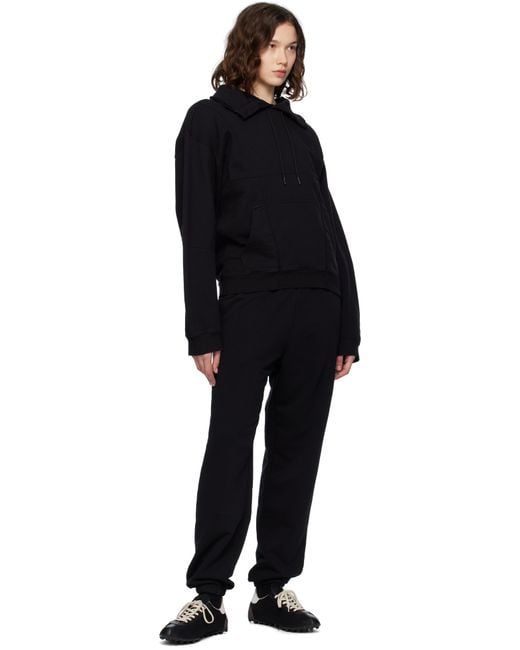 MM6 by Maison Martin Margiela ブラック 襟付き スウェットシャツ Black