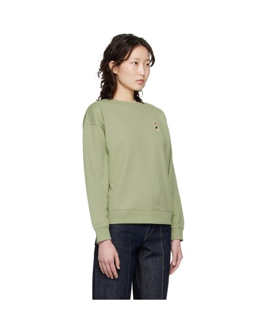 Maison Kitsuné Green Dressed Fox Comfort Sweatshirt