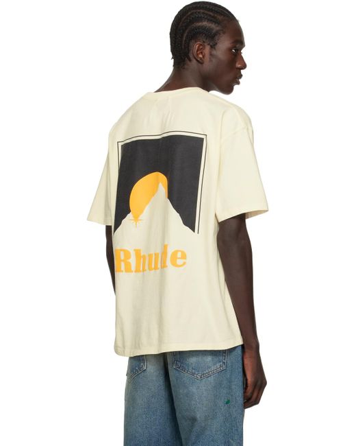 T-shirt blanc cassé à images à logo Rhude pour homme en coloris Multicolor