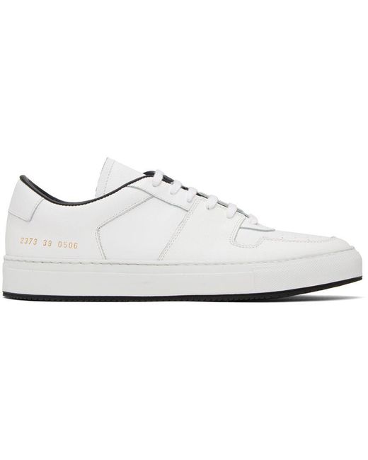 Common Projects White Decades Sneakers in Black for Men | Lyst