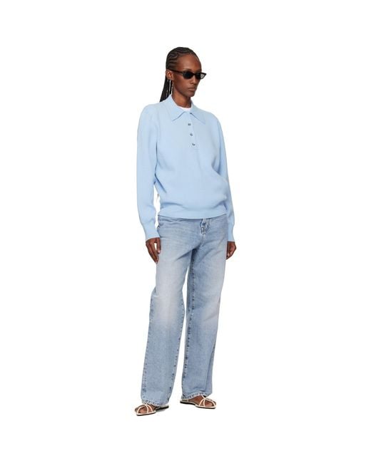 Rohe Blue Compact Knitted Polo
